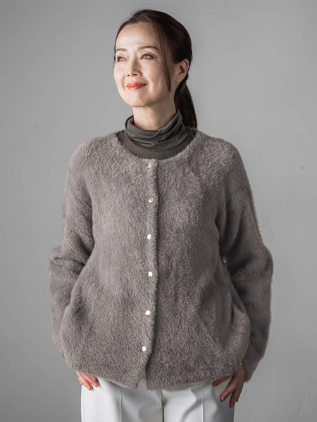フェザーヤーンニットカーディガン