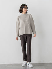 【大きいサイズ】ヘリンボーンニット