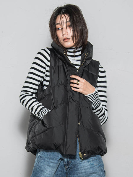 【WEB限定】スタンドカラーダウンベスト