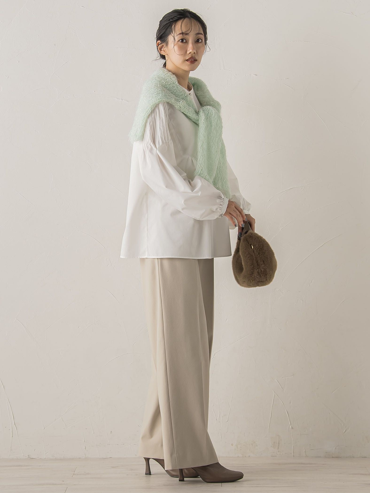 両面起毛ストレッチパンツ≪洗濯機で洗える≫