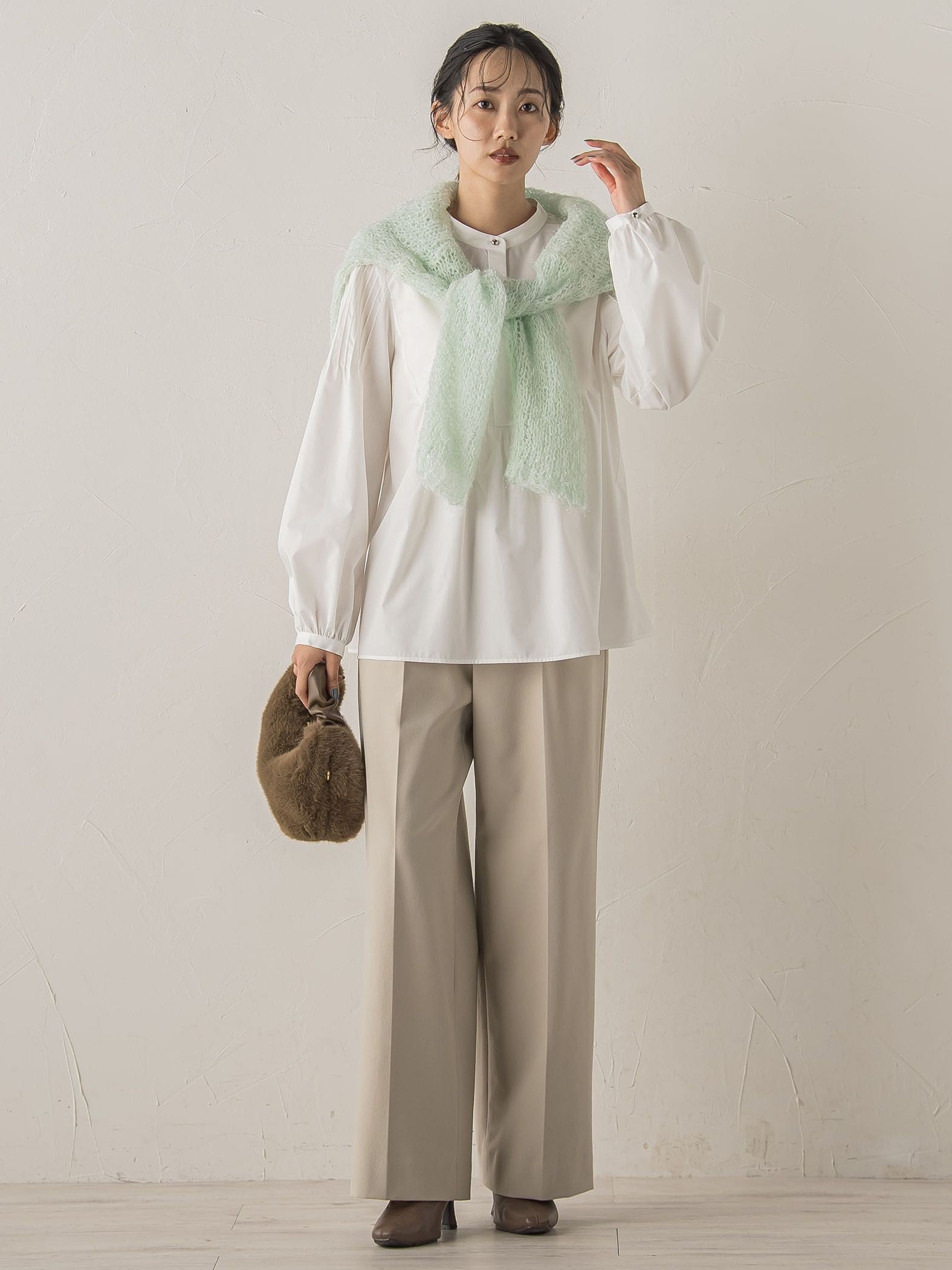 両面起毛ストレッチパンツ≪洗濯機で洗える≫