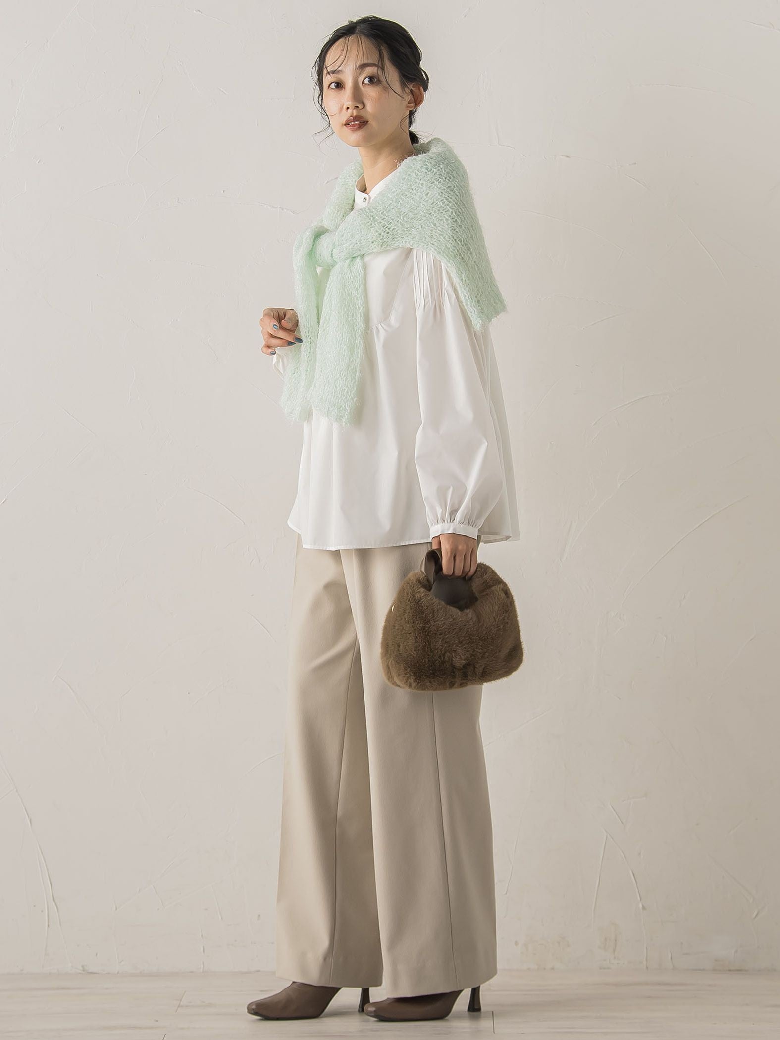 両面起毛ストレッチパンツ≪洗濯機で洗える≫