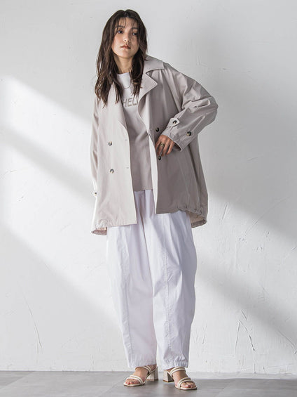 撥水オーバーミドルトレンチコート≪手洗い可能≫