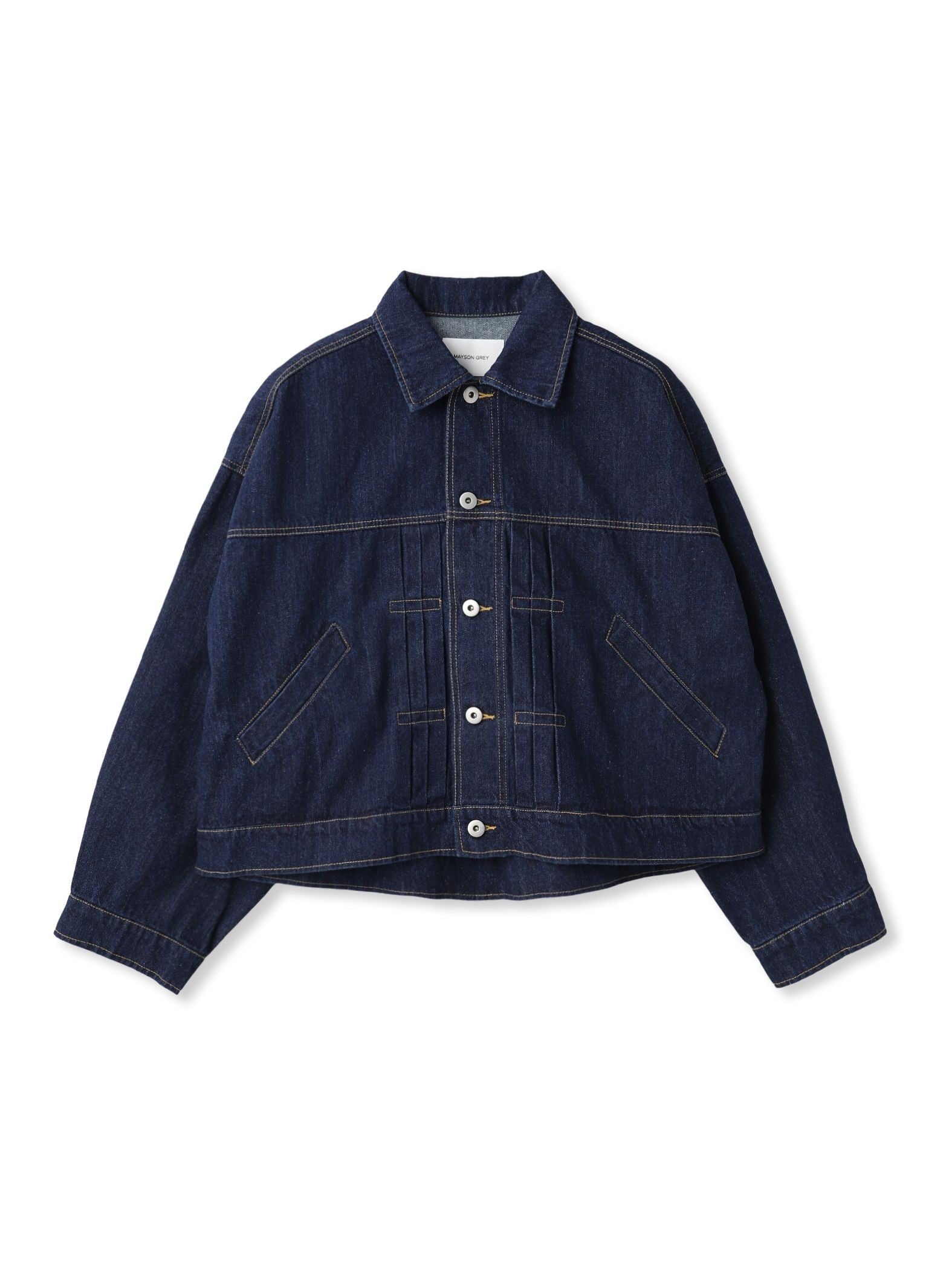 【WEB限定】デニムクロップドジャケット≪洗濯機で洗える≫