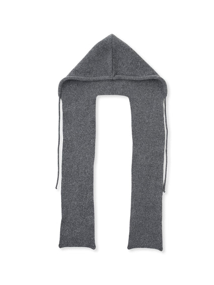 【KOREAN ITEM】マフラー付フードニット帽