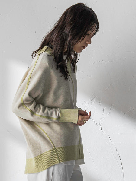 【新色追加】今日の気分で着回せるリバーシブルニット≪手洗い可能≫