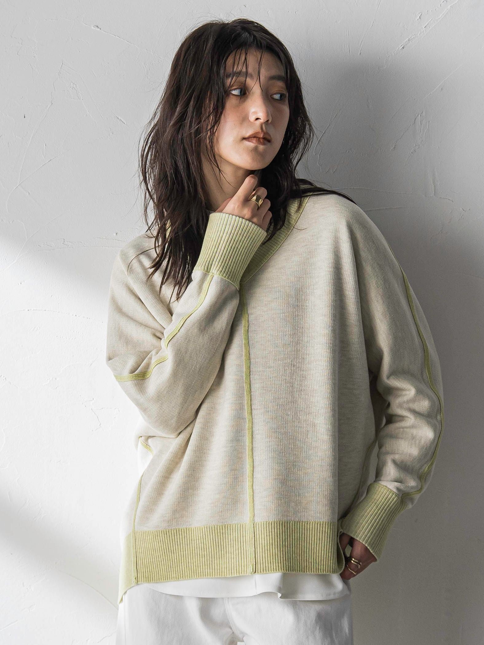 【新色追加】今日の気分で着回せるリバーシブルニット≪手洗い可能≫