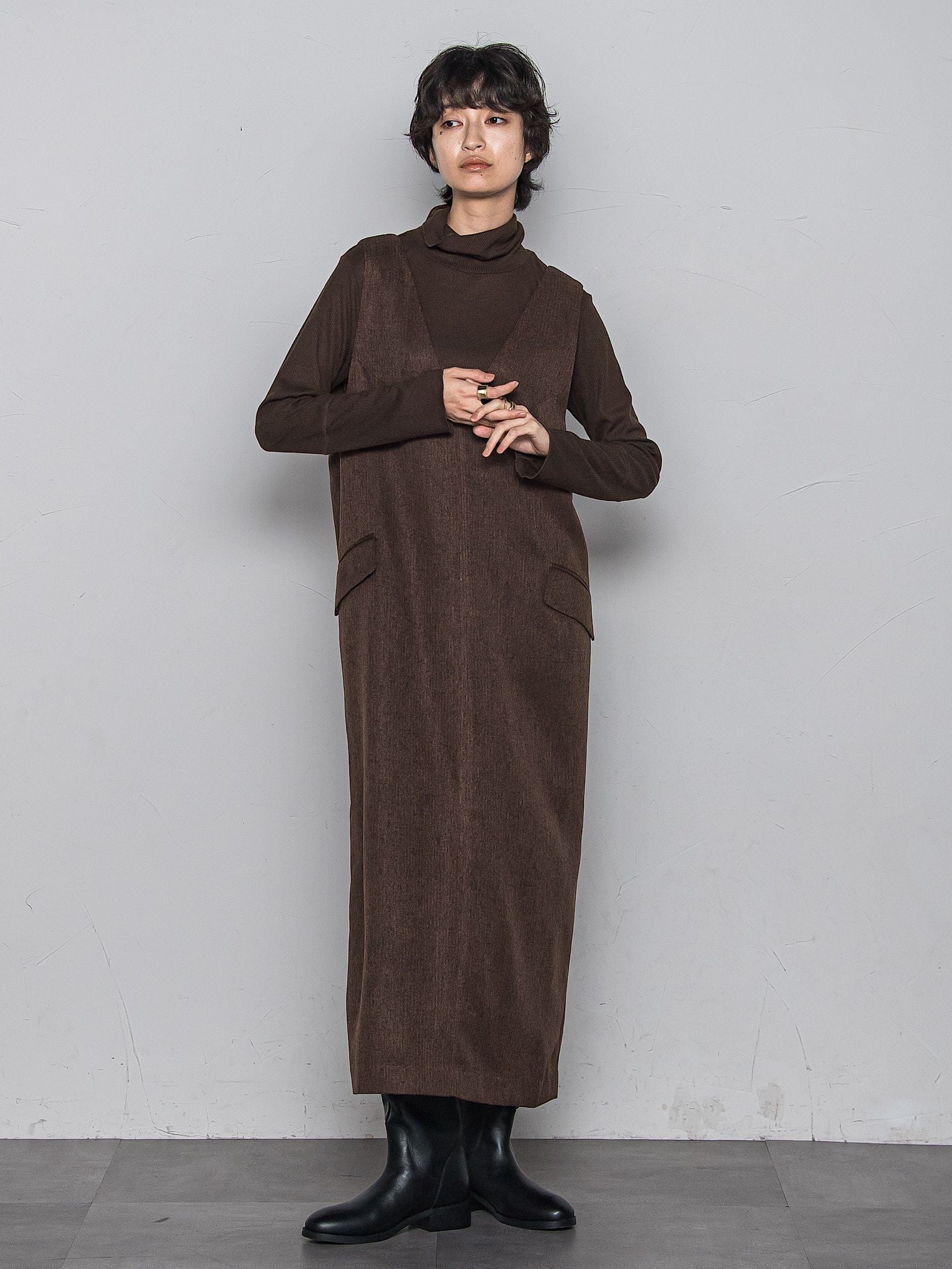 ライトツイードジャンパードレス≪手洗い可能≫