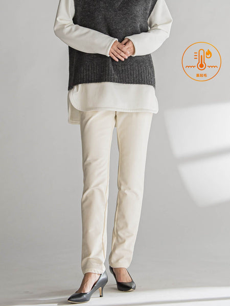 【WEB限定/新色追加】”楽暖”裏起毛ハイテンションパンツ≪洗濯機で洗える≫