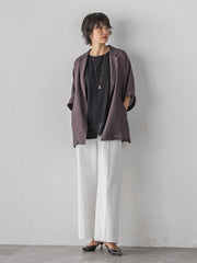 【WEB限定/+5cm丈長め】【極・名品パンツ】シェルタリングワイドパンツ