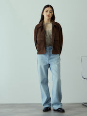 ニュアンスアート柄シアープルオーバー≪手洗い可能≫