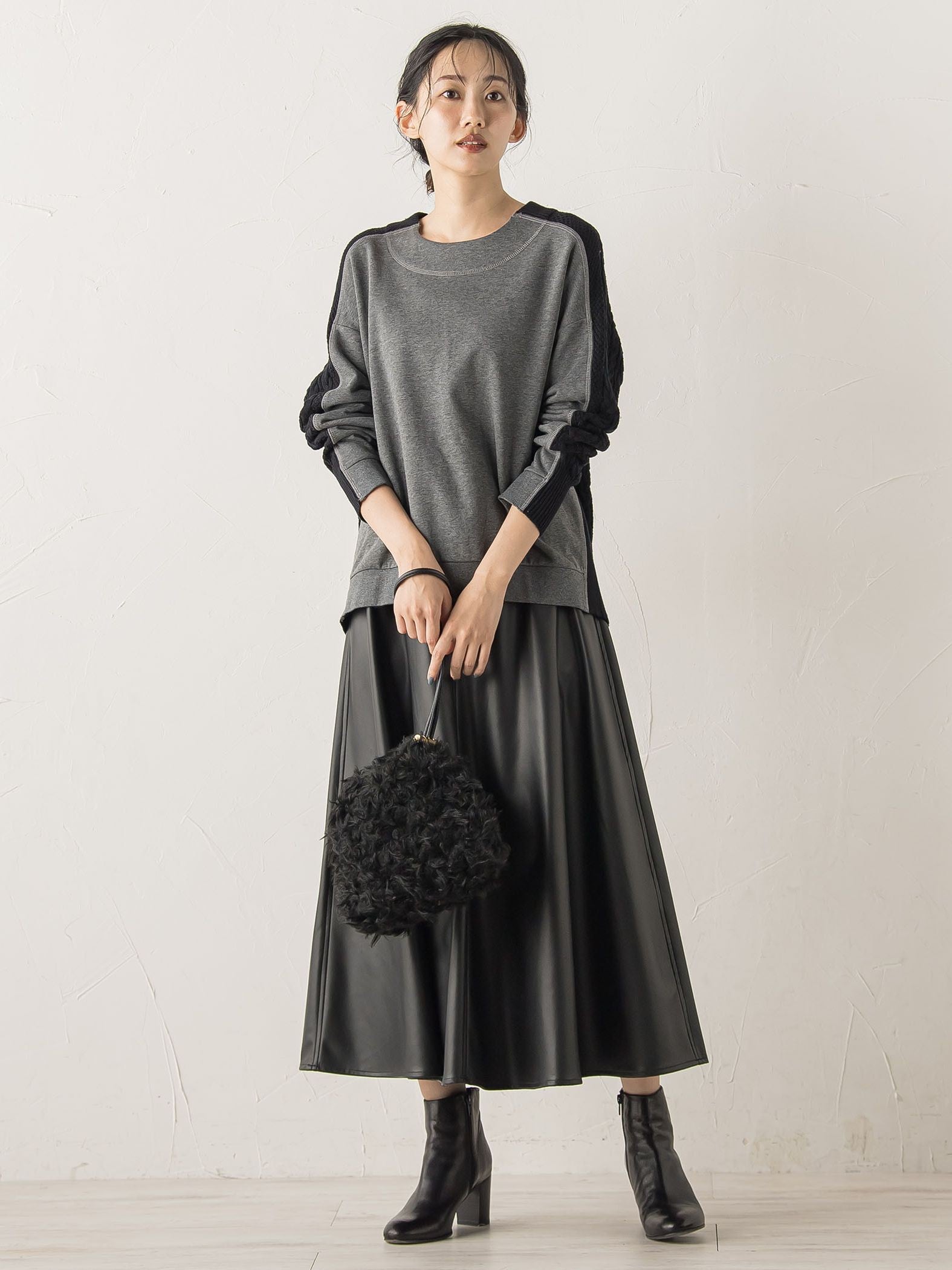 レザーライクスカート≪洗濯機で洗える≫