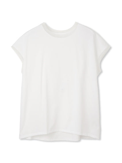 天竺シアー切替えTシャツ≪洗濯機で洗える≫
