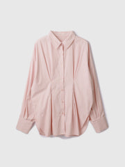 《きちんと映え》ストライプウエストタックシャツ