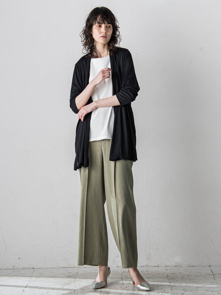 【大きいサイズ】シルク混カットカーディガン≪手洗い可能≫