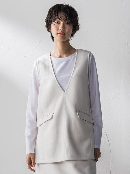 軽量ボンディング3ピーススカートセットアップ≪洗濯機で洗える≫