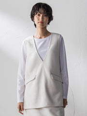 軽量ボンディング3ピーススカートセットアップ≪洗濯機で洗える≫