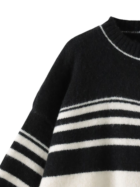 【WEB限定】”ふんわり着心地”ランダムボーダーニット