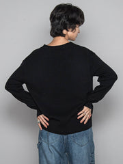 【ふわもち】Vネックニット≪洗濯機で洗える≫