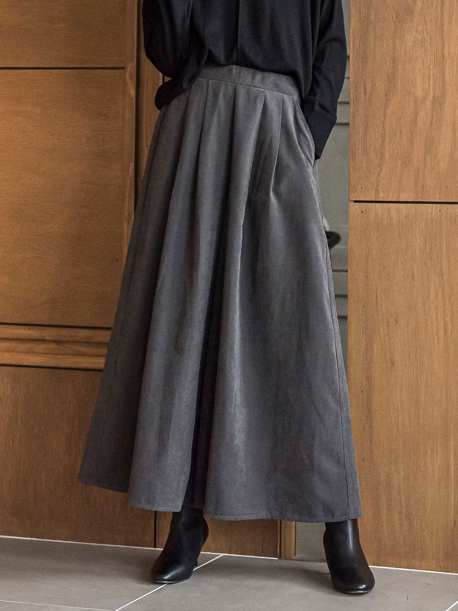 【ゆるっと上品】私に似合うキュロットパンツ≪手洗い可能≫