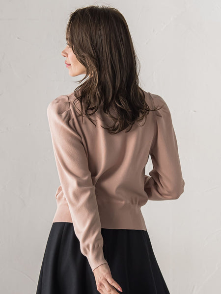 【新色追加】襟ビジューニット