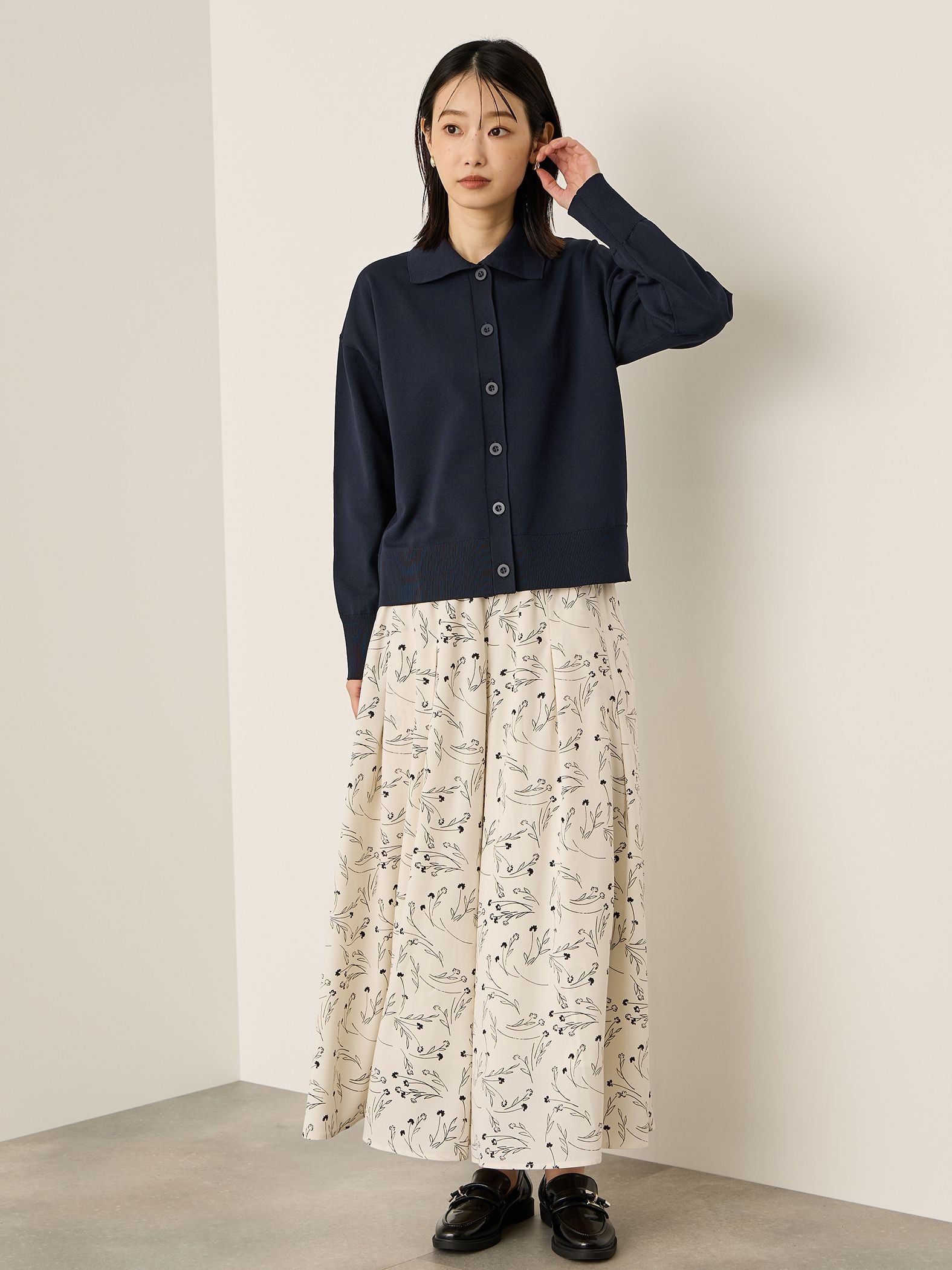 アートフラワースカートライクパンツ≪手洗い可能≫