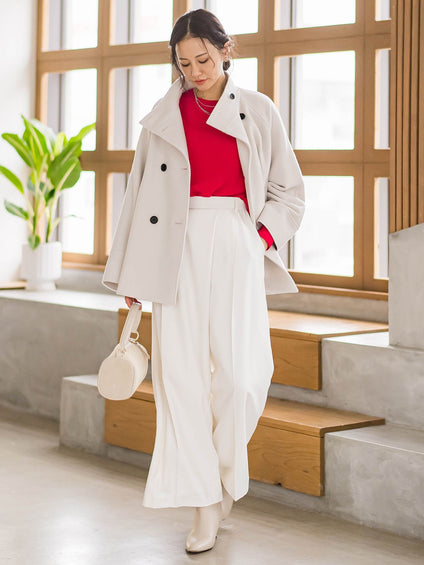 プレミアムウールカシミヤショートコート