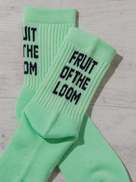 【FRUIT OF THE LOOM 】3足SETラインハイソックス