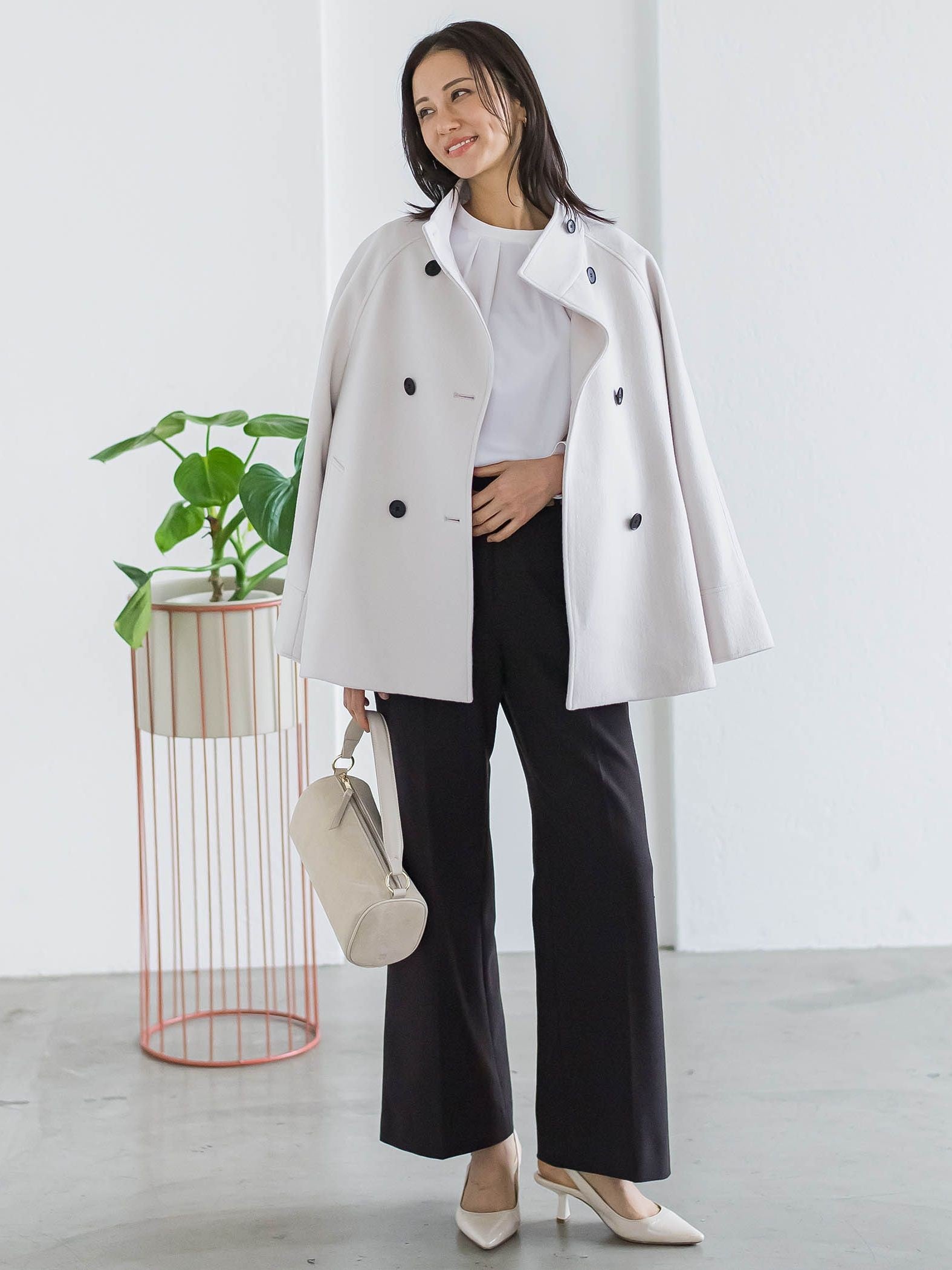 プレミアムウールカシミヤショートコート