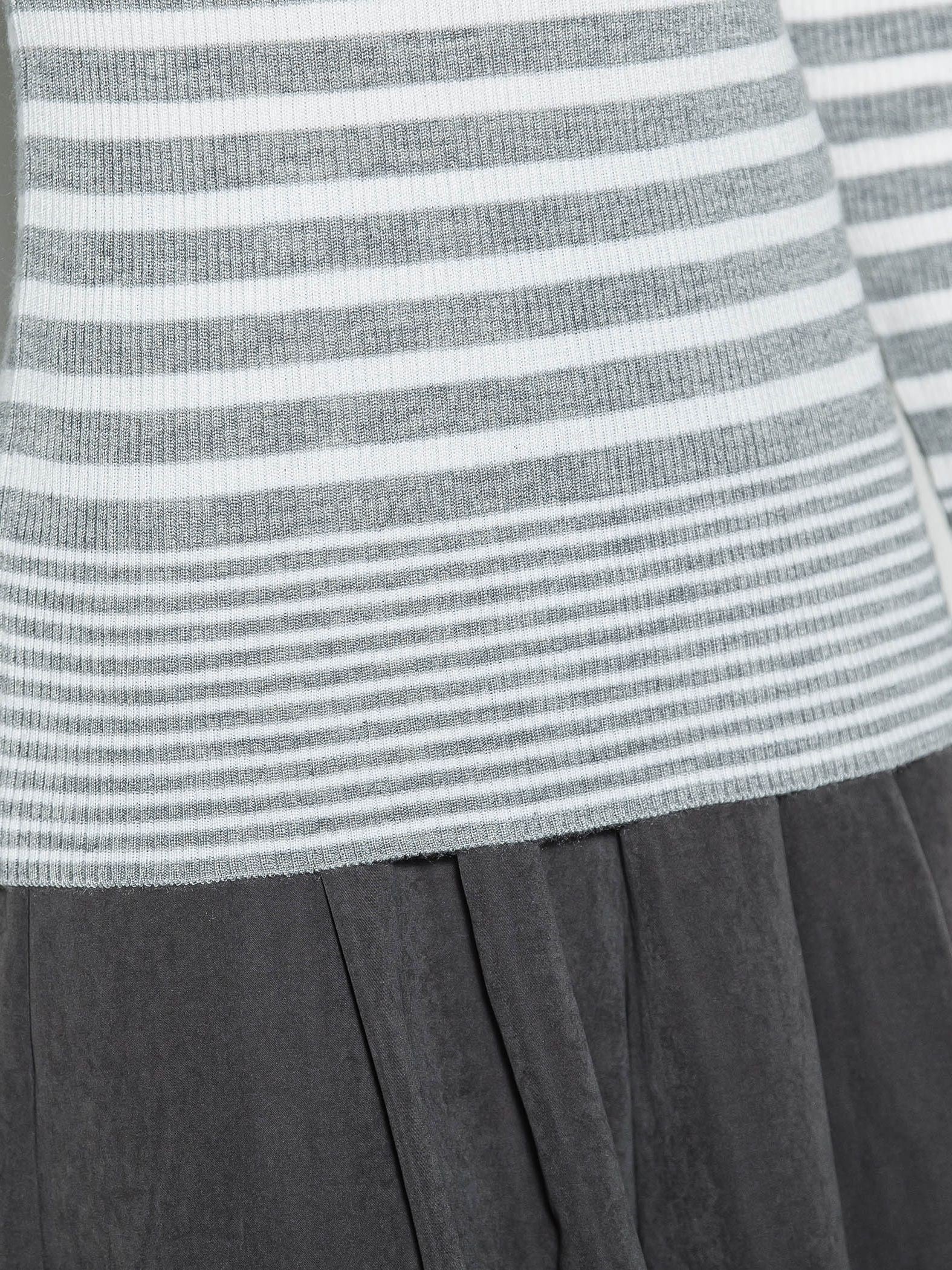 【WEB限定】タートルネックボーダーニットプルオーバー≪手洗い可能≫