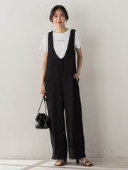 Uネックオールインワン