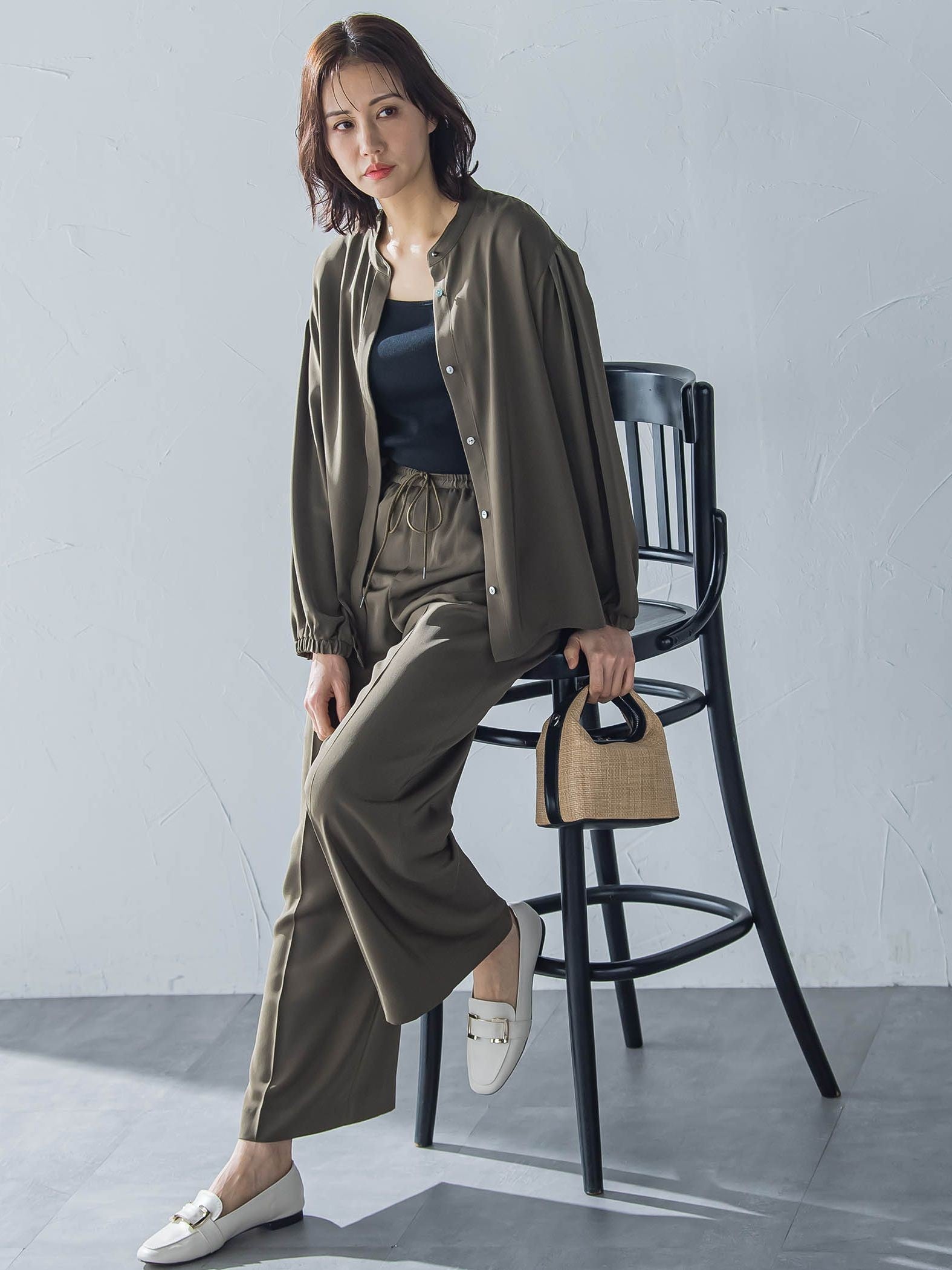 【WEB限定】【11号あり】接触冷感リラックスパンツ≪セットアップ対応/洗える≫
