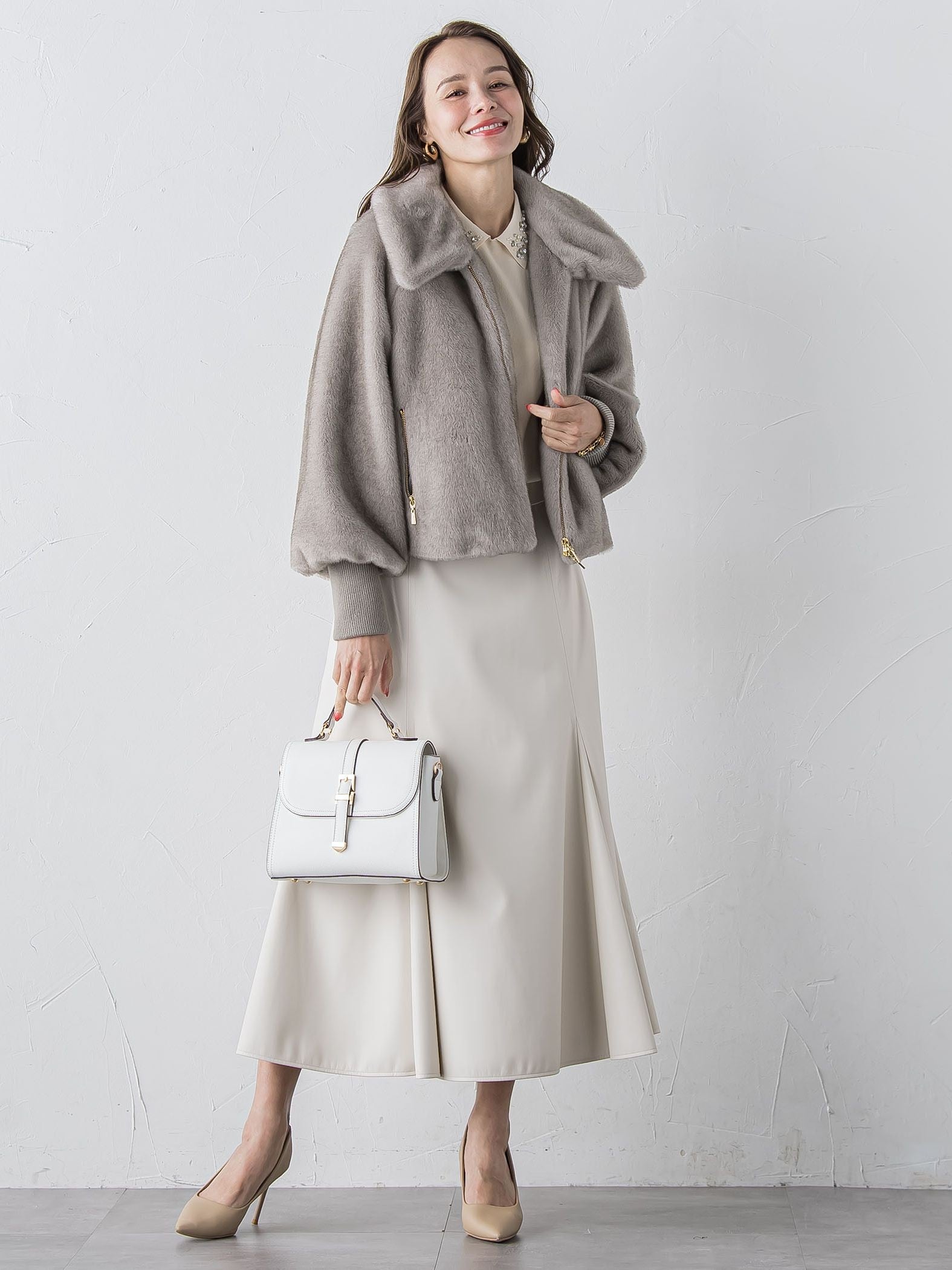 フェイクレザーマーメイドスカート