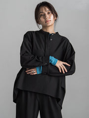 【新色追加】サーモサキソニーバックタックスキッパーブラウス≪洗濯機で洗える≫