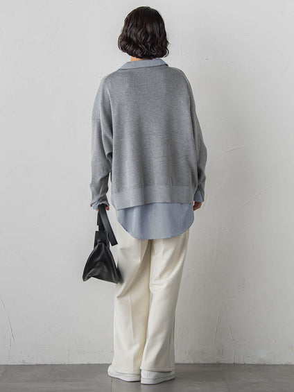 【WEB限定】”3コーデが叶う2点セット”ニット×シャツ