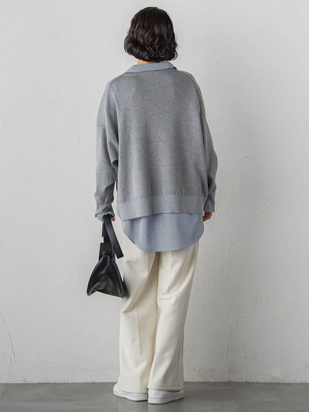 【WEB限定】”3コーデが叶う2点セット”ニット×シャツ