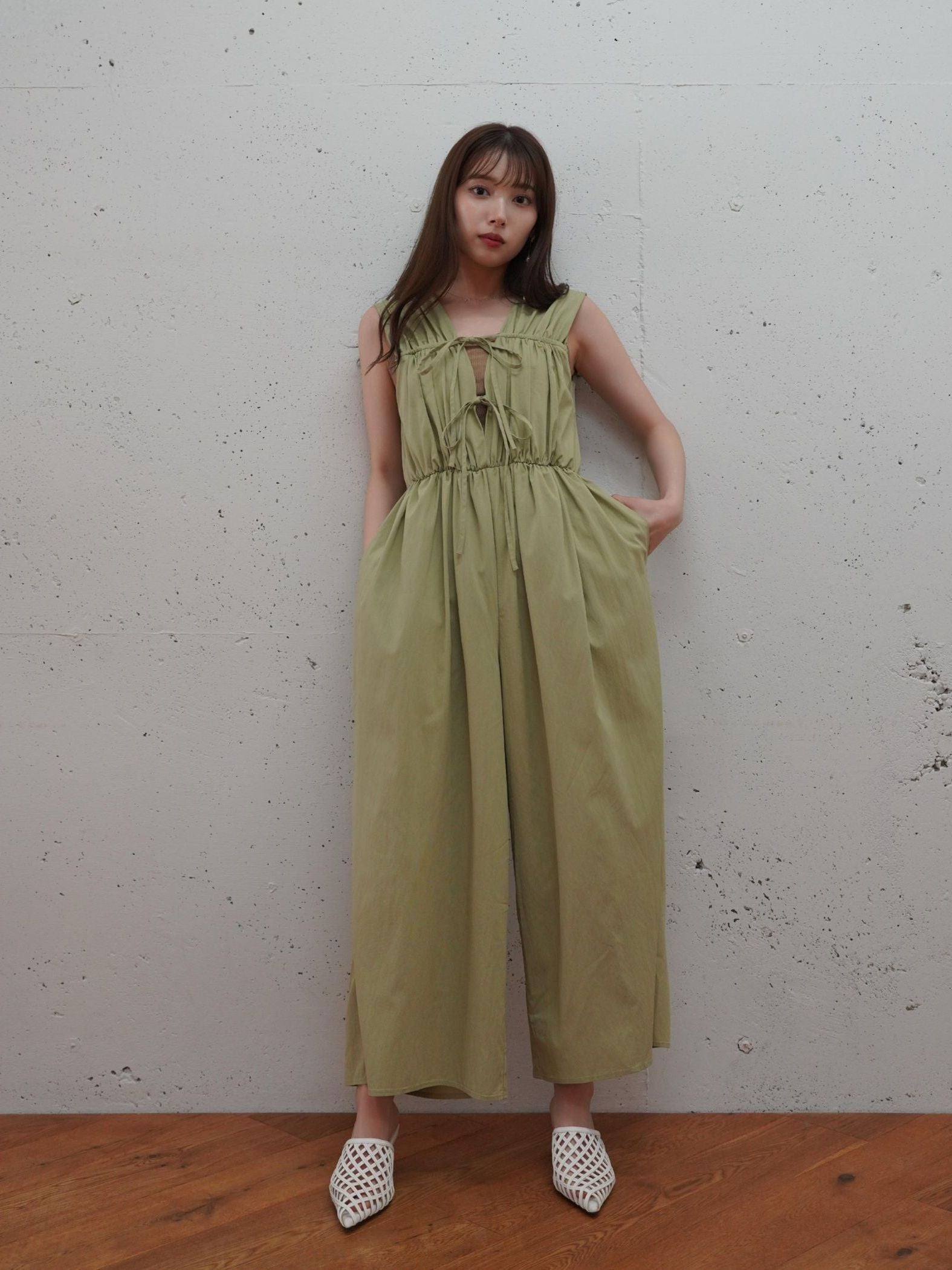 Ribbon Gather All-in-one≪洗濯機で洗える≫