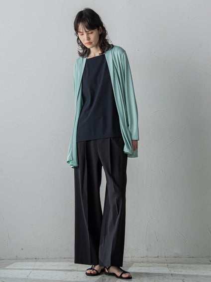 【大きいサイズ】シルク混カットカーディガン≪手洗い可能≫