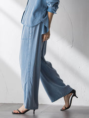 【40周年限定】カラーデニムイージーワイドパンツ