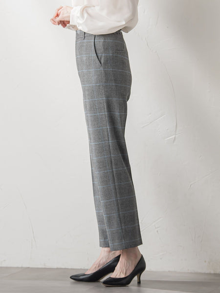 【大きいサイズ】ピクシエスタストレートパンツ≪洗濯機で洗える≫