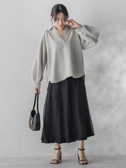 オーガンジーレイヤードスカート