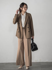 【WEB限定】バックサテン小紋プリントブラウス