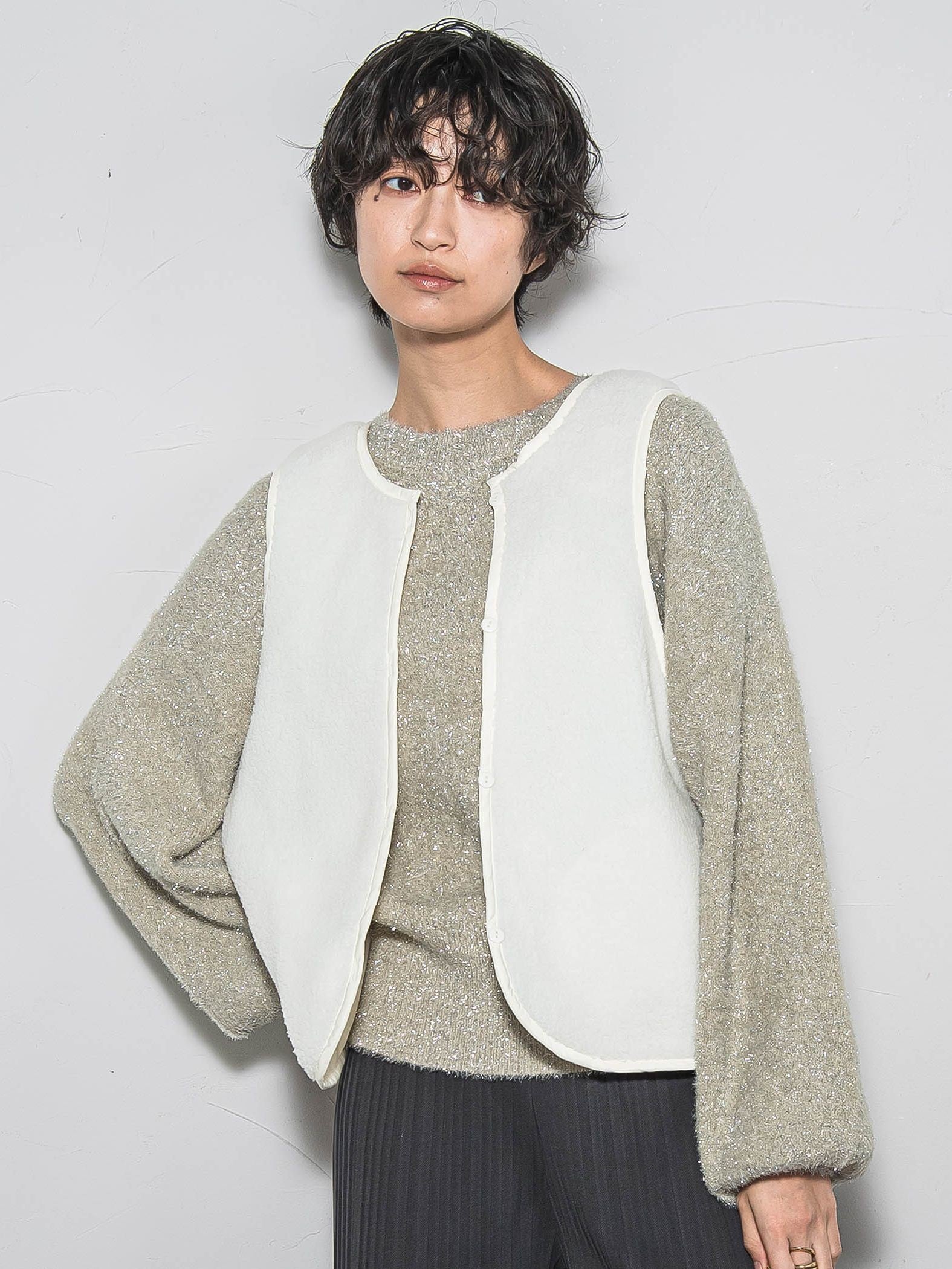 【WEB限定】4WAYキルティング×ボアブルゾン≪手洗い可能≫