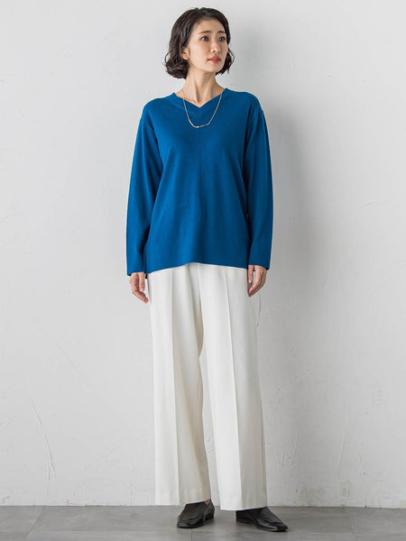 ファインウールVネックニット