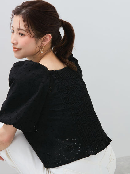 【SHIORI IRIE コラボ】2WAYオフショルレースブラウス≪手洗い可能≫