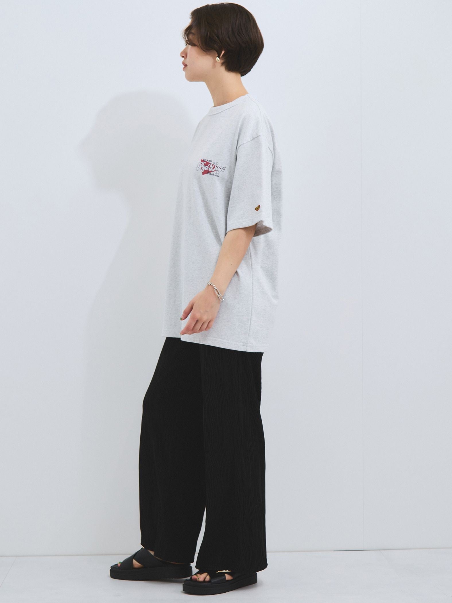 ウェーブパイピングワイドパンツ≪手洗い可能≫