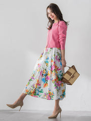 ビッグフラワーブーケスカート