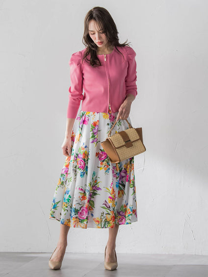 ビッグフラワーブーケスカート