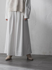 シャンブレーイージーキュロットパンツ≪手洗い可能≫