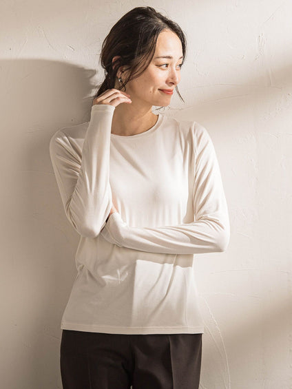 【WEB限定】吸湿発熱スムースタッチカットソー